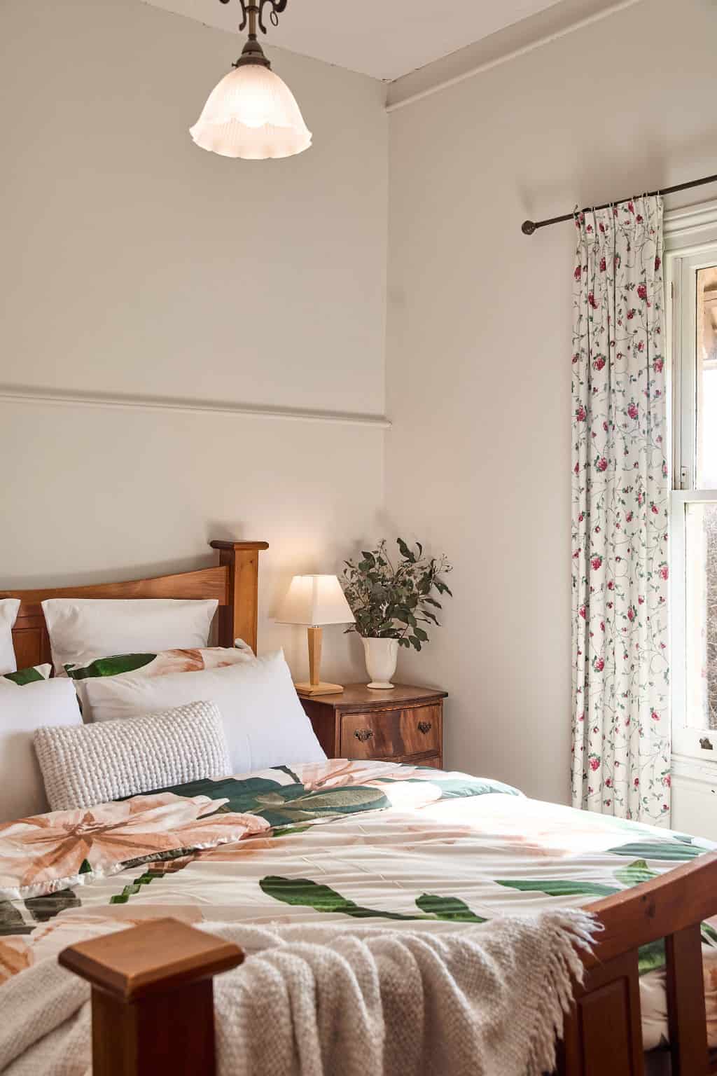 Open-plan living with original staircase